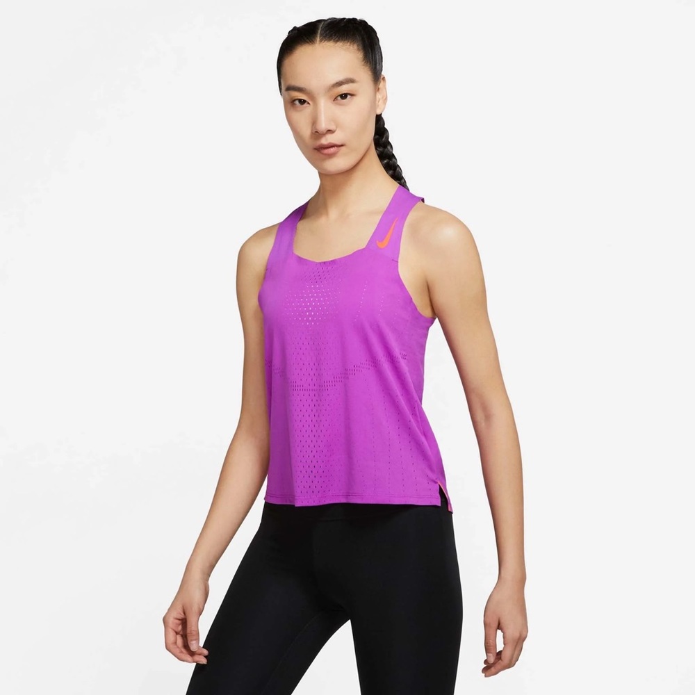 Nike ADV AeroSwift DriFIT Running Singlet Vivid-Purple Women’s Size Large